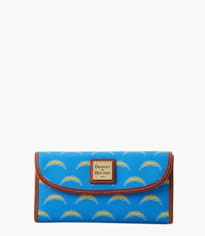 AZURE Dooney And Bourke NFL Chargers Continental Women's Clutch Bag | 87UCDVGWQ