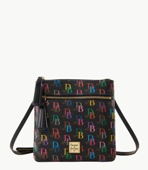 Black Dooney And Bourke DB75 Multi Double Zip Tassel Women's Crossbody Bags | 91YSPEBDW