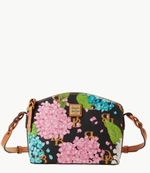 Black Dooney And Bourke Hydrangea Monogram Penny Women's Crossbody Bags | 54HYVUMGT