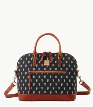 Black Dooney And Bourke MLB Giants Domed Zip Women's Satchel Bags | 97QHFCDLR