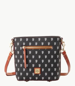 Black Dooney And Bourke MLB Giants Small Zip Women's Crossbody Bags | 15LEIGXMH