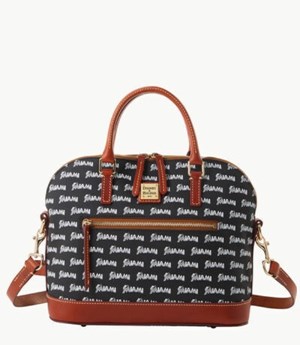 Black Dooney And Bourke MLB Marlins Domed Zip Women's Satchel Bags | 47KWXYJRV