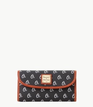 Black Dooney And Bourke MLB Orioles Continental Women's Clutch Bag | 95KVCXNAU