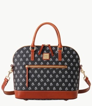 Black Dooney And Bourke MLB Orioles Domed Zip Women's Satchel Bags | 05YDVRZSU