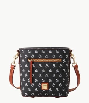 Black Dooney And Bourke MLB Orioles Small Zip Women's Crossbody Bags | 29QWKILES