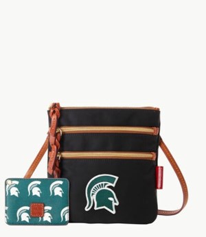 Black Dooney And Bourke NCAA Michigan State Women's Crossbody Bags | 65XIVBSFM