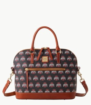 Black Dooney And Bourke NCAA Ohio State Domed Zip Women's Satchel Bags | 01NGREUFZ