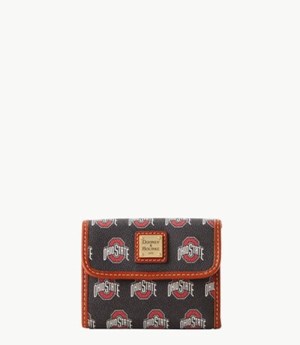 Black Dooney And Bourke NCAA Ohio State Flap Credit Women's Wallets | 21MYQUJWF