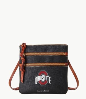 Black Dooney And Bourke NCAA Ohio State Triple Zip Women's Crossbody Bags | 27HZIDGCQ