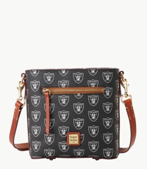 Black Dooney And Bourke NFL Raiders Small Zip Women's Crossbody Bags | 04VPEARJS