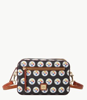 Black Dooney And Bourke NFL Steelers Camera Zip Women's Crossbody Bags | 41VOSAEJR