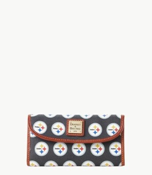 Black Dooney And Bourke NFL Steelers Continental Women's Clutch Bag | 97ICAWJUD