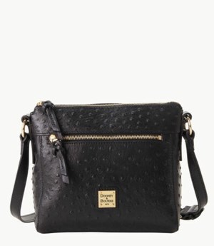 Black Dooney And Bourke Ostrich Allison Women's Crossbody Bags | 90NCZFGDK