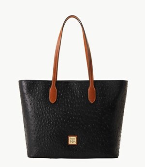 Black Dooney And Bourke Ostrich Large Women's Tote Bags | 14HYJCKOG