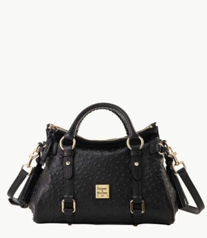 Black Dooney And Bourke Ostrich Mini Women's Satchel Bags | 94YMSZFBJ