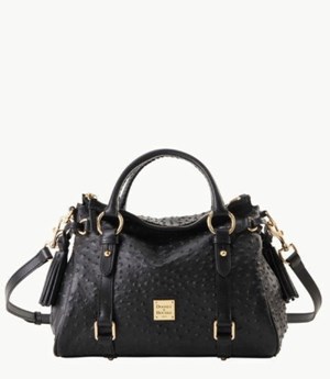 Black Dooney And Bourke Ostrich Women's Satchel Bags | 91MBKHGJR