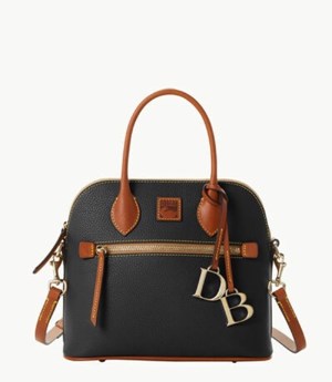 Black Dooney And Bourke Pebble Grain Domed Women's Satchel Bags | 32BEIPORY