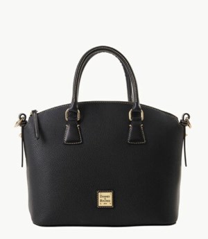 Black Dooney And Bourke Pebble Grain Domed Women's Satchel Bags | 83QTIZMVS