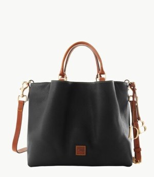 Black Dooney And Bourke Pebble Grain Large Barlow Women's Satchel Bags | 13EPRBVOM