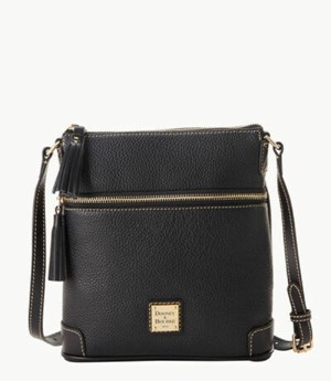 Black Dooney And Bourke Pebble Grain Small Tassel Women's Crossbody Bags | 45RPBWSIQ