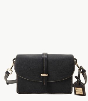 Black Dooney And Bourke Pebble Grain Small Flap Women's Crossbody Bags | 54UEFTQZB