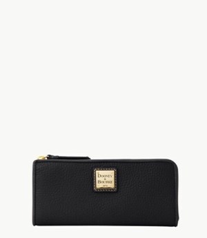 Black Dooney And Bourke Pebble Grain Zip Women's Wallets | 92XHZECQJ