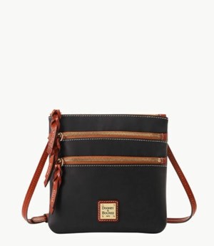 Black Dooney And Bourke Penrose Triple Zip Women's Crossbody Bags | 59LUXSRJO