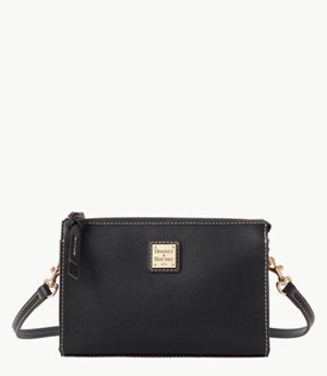 Black Dooney And Bourke Saffiano Janine Women's Crossbody Bags | 17EZFYOUC