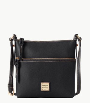 Black Dooney And Bourke Saffiano Letter Carrier Women's Crossbody Bags | 86DMAJNSH