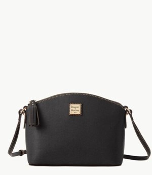 Black Dooney And Bourke Saffiano Robin Women's Crossbody Bags | 28USGEPBK