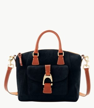 Black Dooney And Bourke Suede Naomi Women's Satchel Bags | 12TQLVUIH