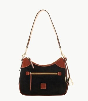 Black Dooney And Bourke Suede Small Women's Hobo Bag | 50WQEXBGH