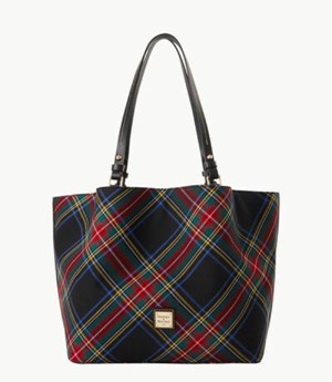 Black Dooney And Bourke Tartan Flynn Women's Tote Bags | 04GAXHFPW