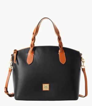 Black Dooney And Bourke Wexford Leather Celeste Women's Satchel Bags | 80IONKWVU