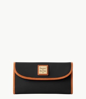 Black Dooney And Bourke Wexford Leather Continental Women's Clutch Bag | 94GRNZKLC