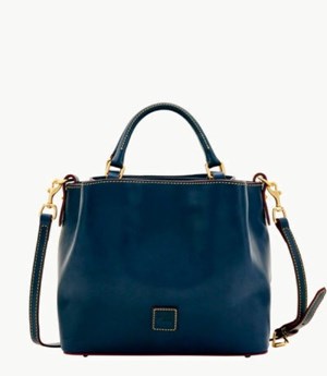 Blue Dooney And Bourke Florentine Small Brenna Women's Satchel Bags | 09RAFXJLT