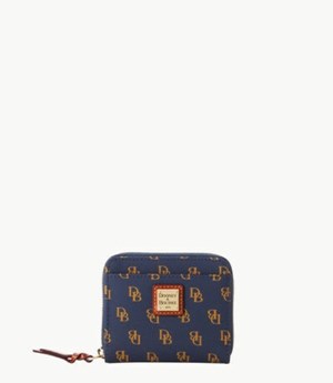 Blue Dooney And Bourke Gretta Small Zip Around Women's Wallets | 30VUABEKT