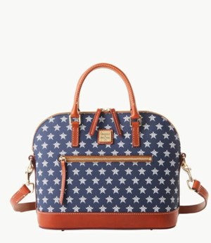 Blue Dooney And Bourke MLB Astros Domed Zip Women's Satchel Bags | 06UNCZPRL