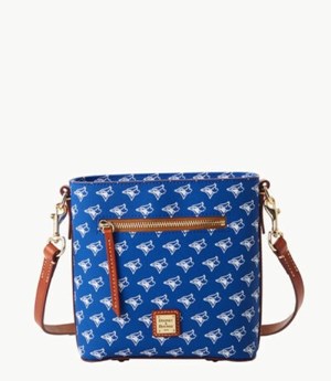 Blue Dooney And Bourke MLB Blue Jays Small Zip Women's Crossbody Bags | 24HTDJQRK