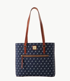 Blue Dooney And Bourke MLB Braves Women's Shopper Bag | 42GAHXQRZ