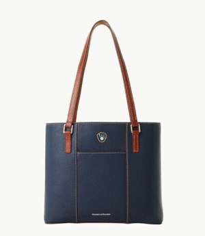 Blue Dooney And Bourke MLB Brewers Small Lexington Women's Tote Bags | 91GVTALQD