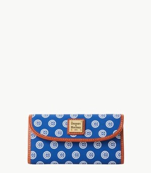 Blue Dooney And Bourke MLB Cubs Continental Women's Clutch Bag | 04RSIUOAB