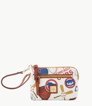 Blue Dooney And Bourke MLB Cubs Multi Function Zip Around Women's Wristlets | 45AHXVFQC