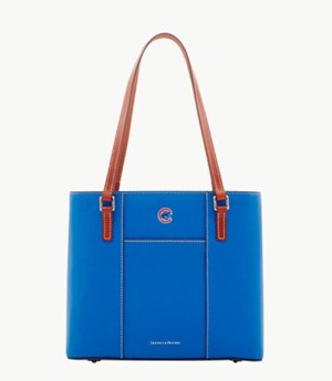 Blue Dooney And Bourke MLB Cubs Small Lexington Women's Tote Bags | 54MDWUBLQ