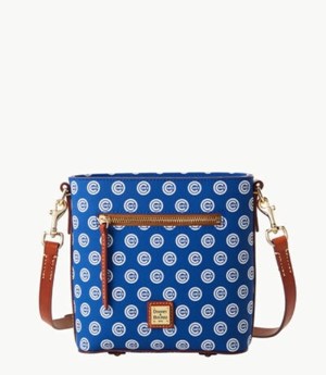 Blue Dooney And Bourke MLB Cubs Small Zip Women's Crossbody Bags | 91ZLHXUDI