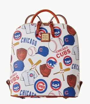 Blue Dooney And Bourke MLB Cubs Zip Pod Women's Backpacks | 82DFELWZO