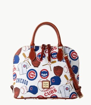 Blue Dooney And Bourke MLB Cubs Zip Zip Women's Satchel Bags | 28GKQPBZM