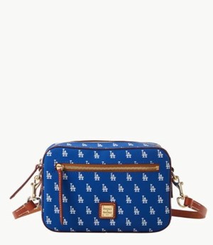 Blue Dooney And Bourke MLB Dodgers Camera Zip Women's Crossbody Bags | 37CKWVMEN