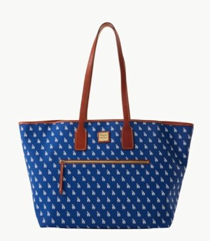 Blue Dooney And Bourke MLB Dodgers Large Women's Tote Bags | 53OEUHZJK