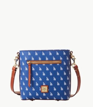 Blue Dooney And Bourke MLB Dodgers Small Zip Women's Crossbody Bags | 18UDVFZSI